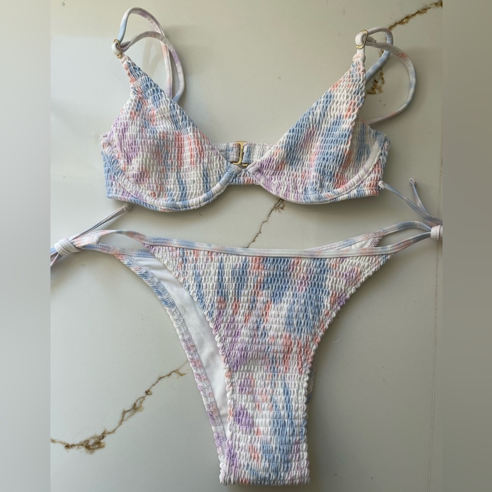 XXS Hollister Multicolor Textured Bikini